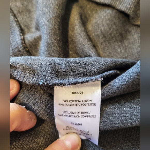 NEW- O'Neill Dark Gray and Light Gray Striped Hoodie, Size XXL - Picture 6 of 7